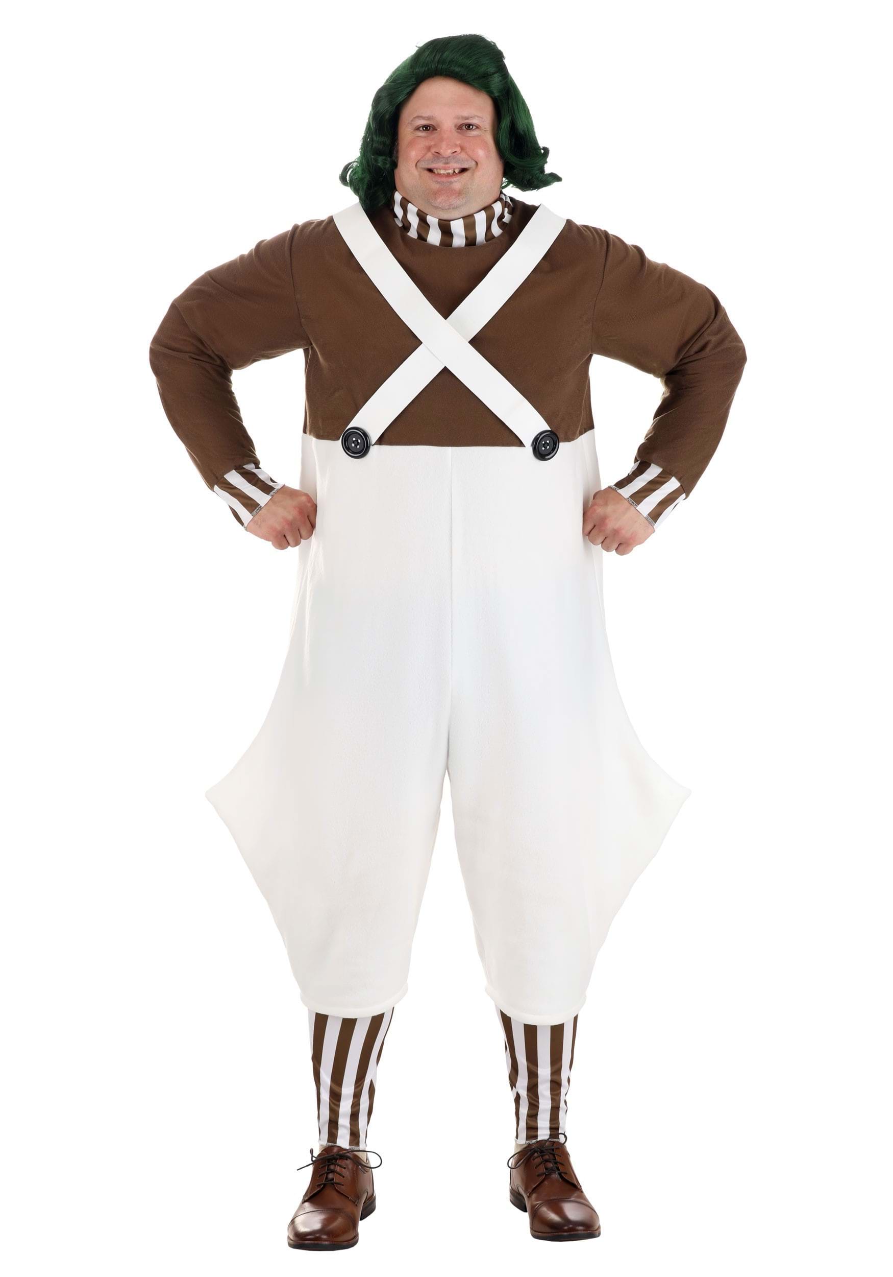 Willy Wonka Plus Size Oompa Loompa Fancy Dress Costume