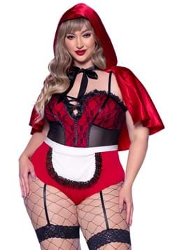 Womens Plus Naughty Miss Red Costume
