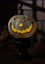 9" Light Up White Pedestal Pumpkin Alt 1