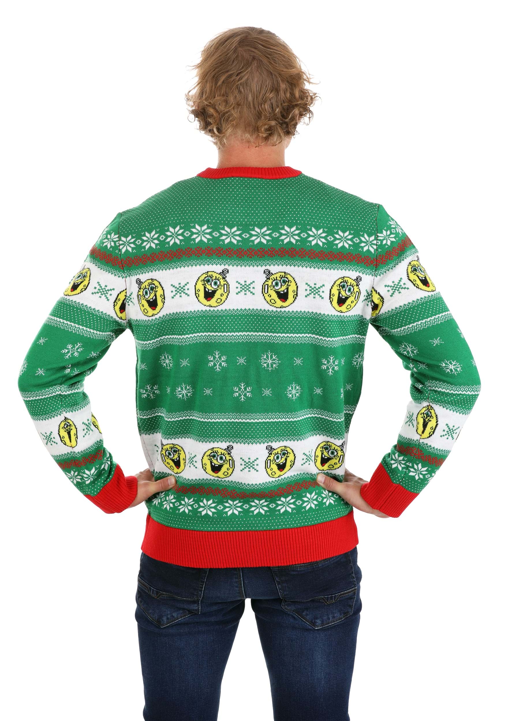 Adult Spongebob Present Ugly Christmas Sweater