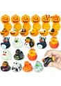 12 Pack Halloween Prefilled Pumpkin Box with Rubber Duck