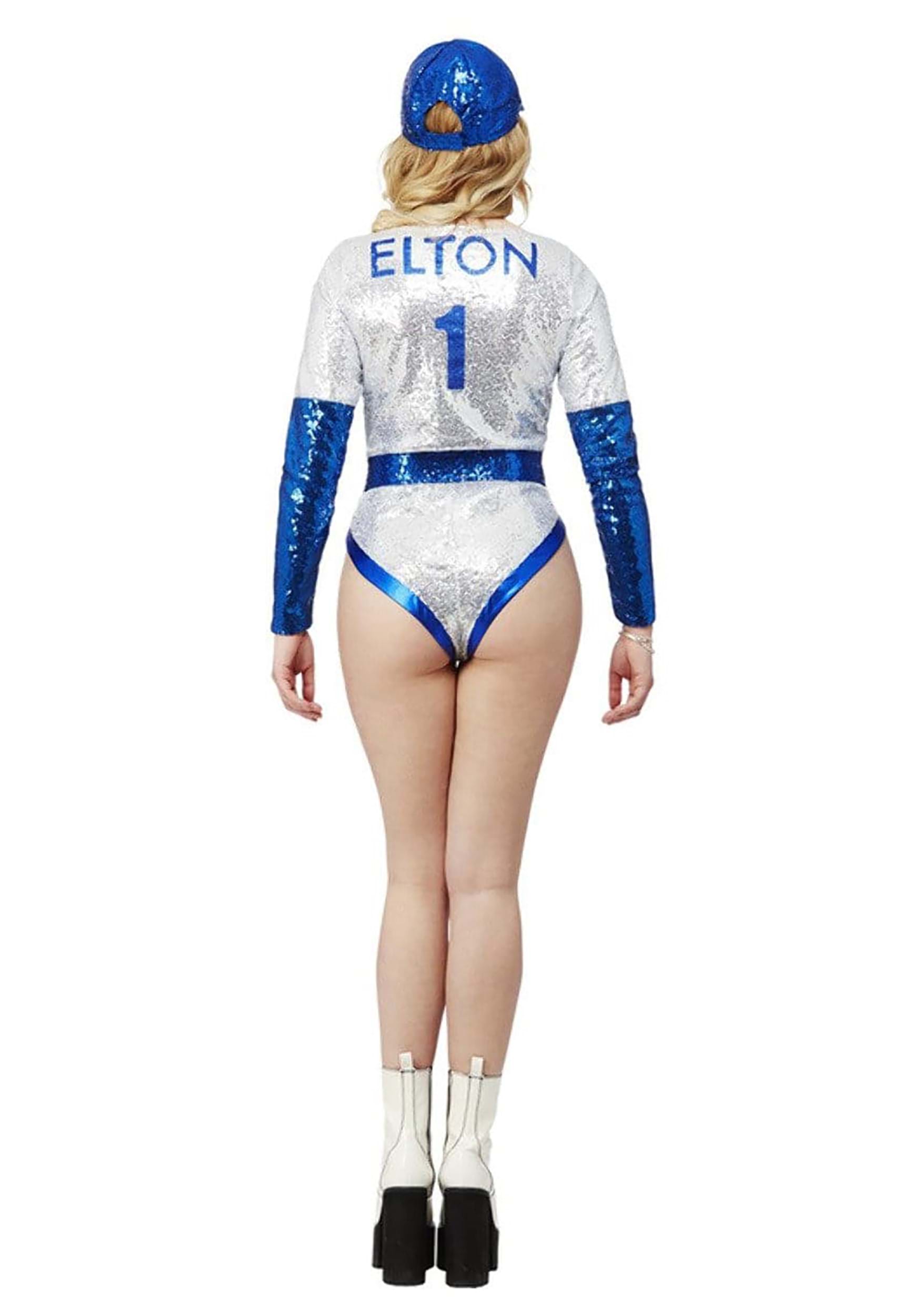 Elton John Deluxe Sequin Women's Baseball Fancy Dress Costume