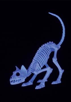 11 Inch Black Light Ghostly Kitty Skeleton