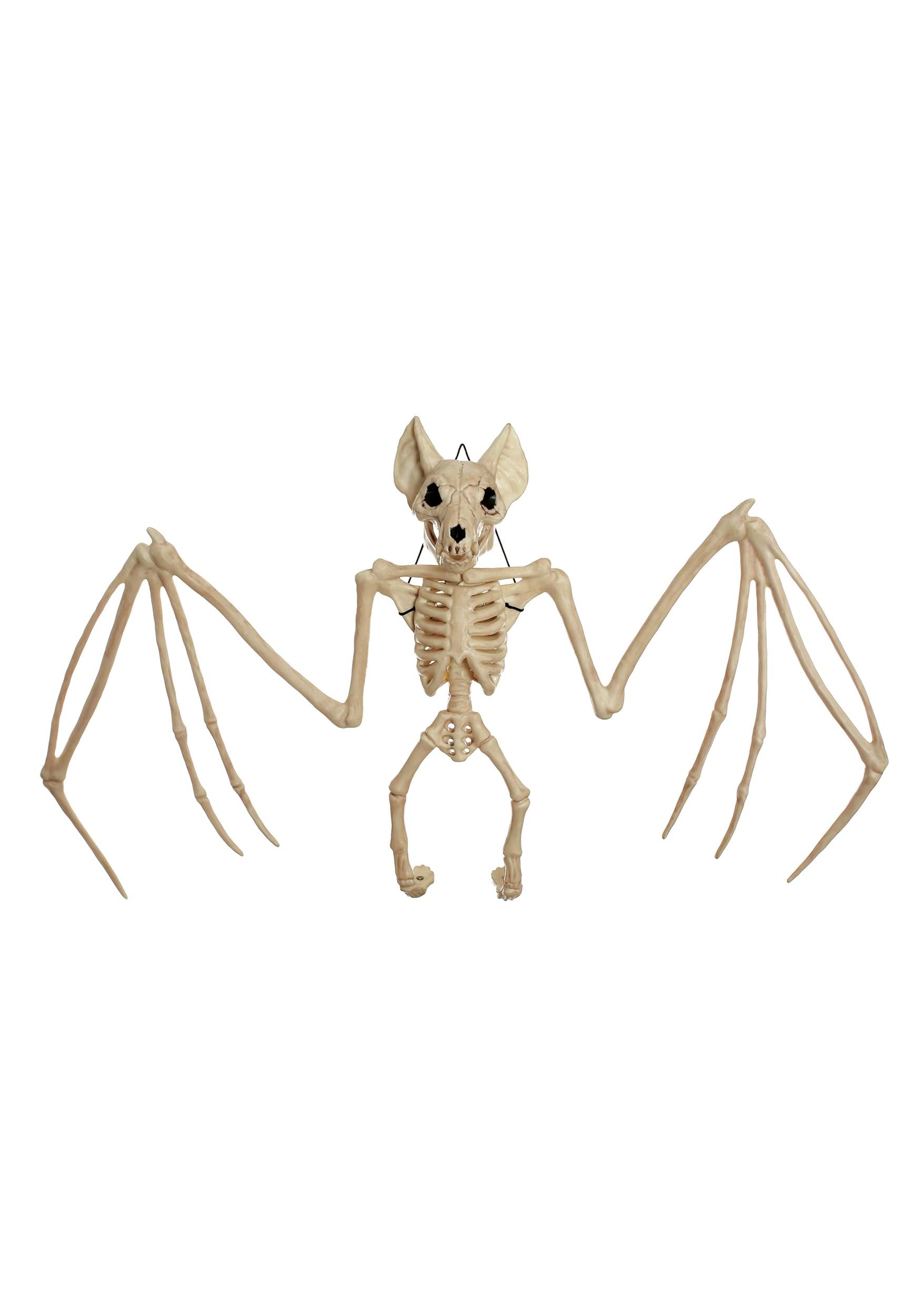 22 Inch Bone Chilling Bat Decoration , Skeleton Decor