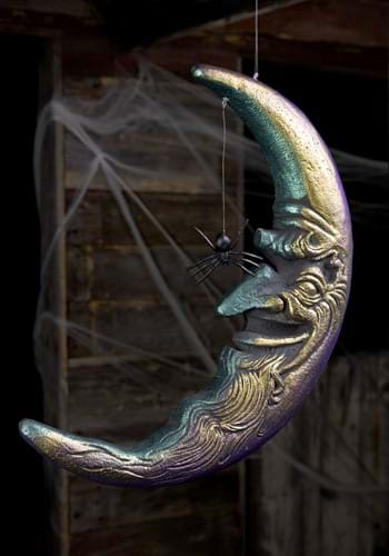 20" Hanging Moon W/ Spider