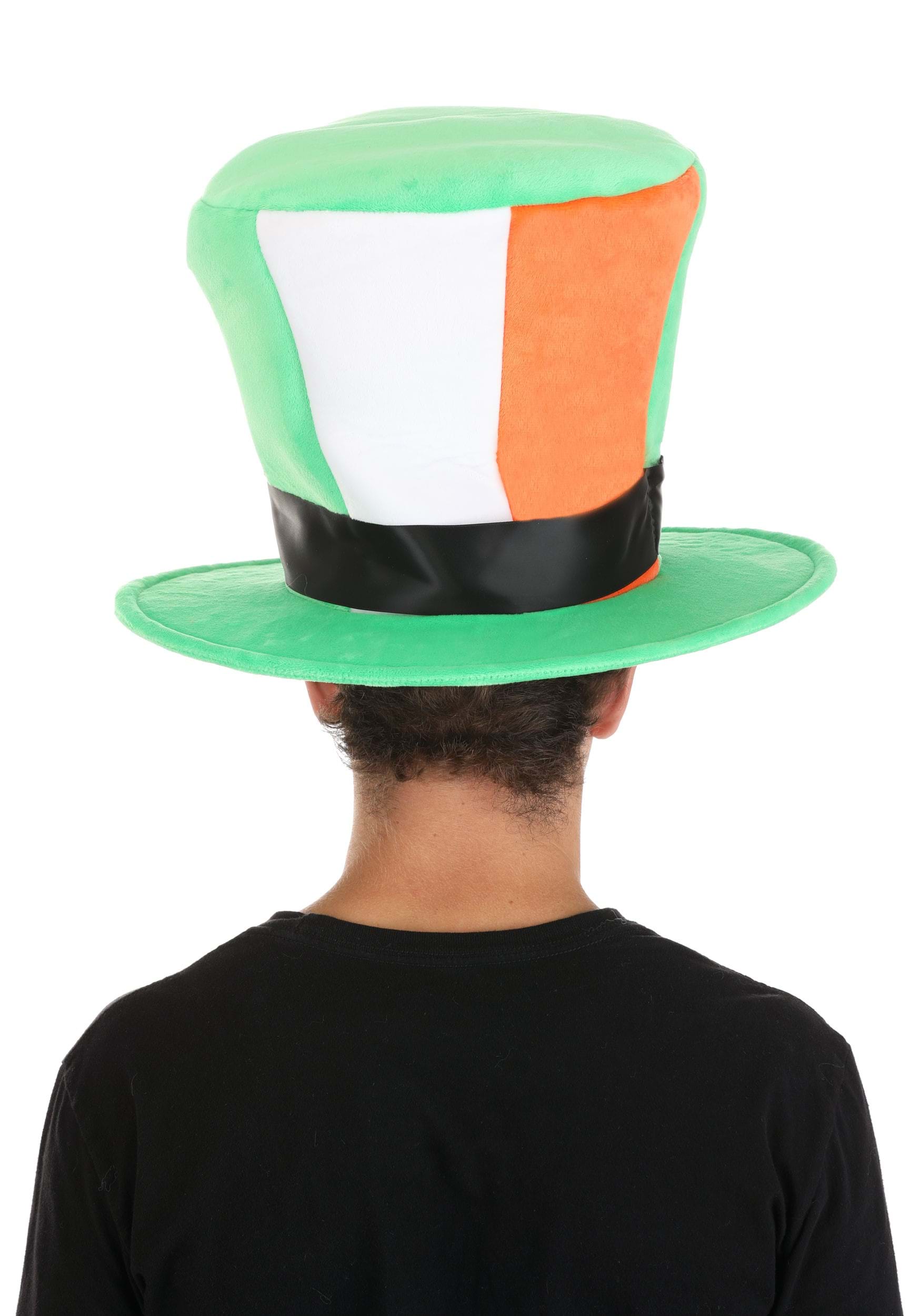 Adult Supreme Irish Flag Plush Fancy Dress Costume Hat