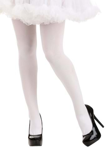 Women's Opaque White Blood Splattered Tights