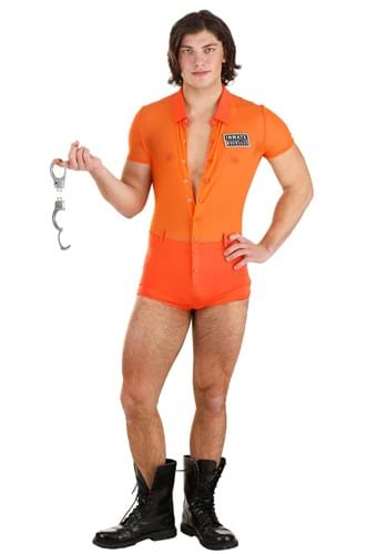 Mens Sexy Orange Prisoner Costume