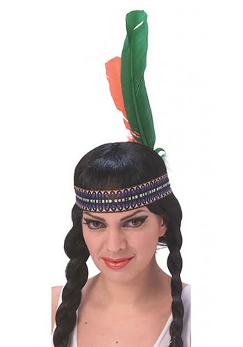 Native American Headband with Feathers