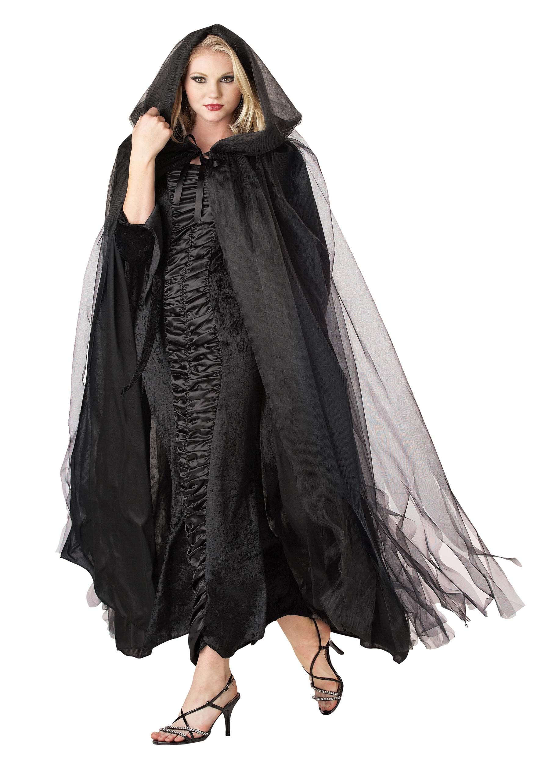 Midnight Black Cape For Adults , Fancy Dress Costume Capes
