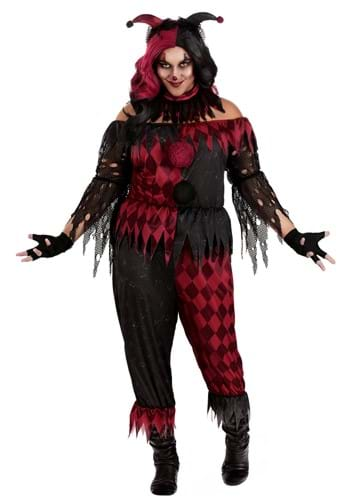 Plus Size Jinxed Jester Clown Costume