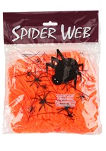 60 Gram Orange Spider Web Decoration Alt 1
