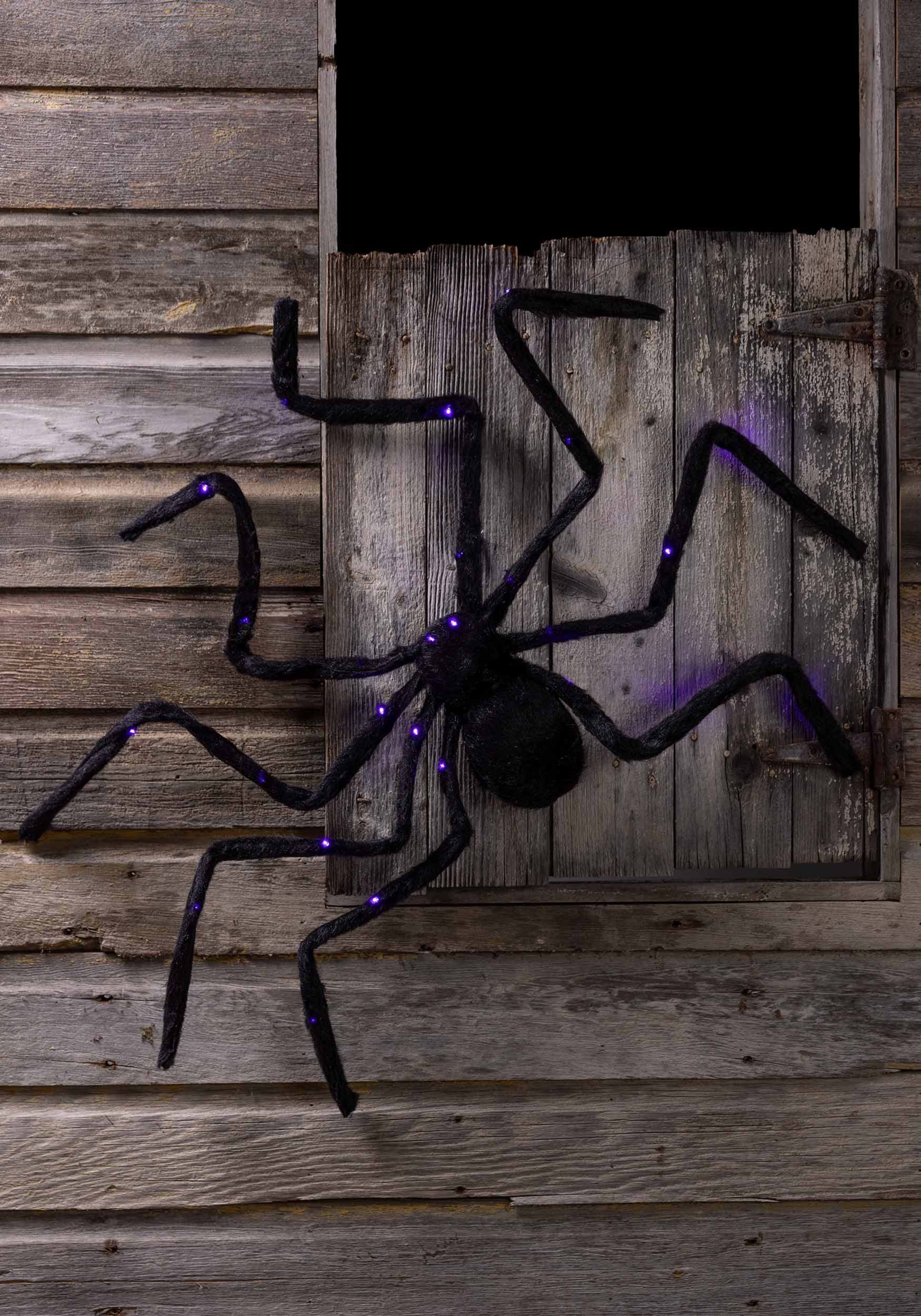 Purple Light Up Spider Halloween Decoration