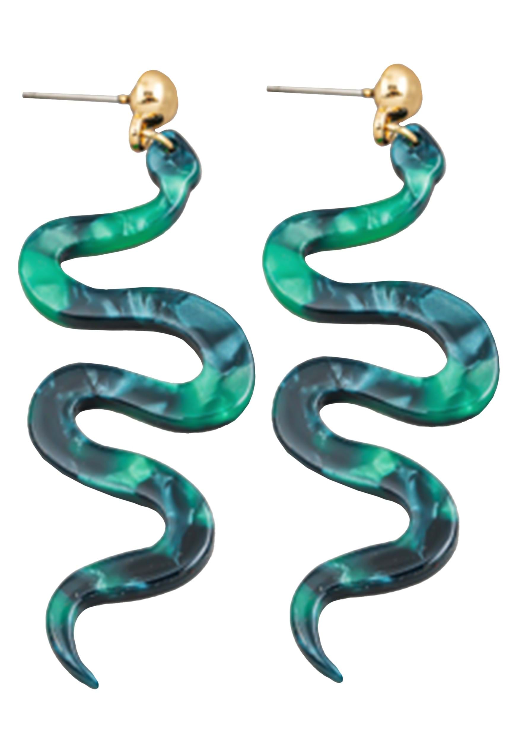 Fancy Dress Costume Snake Earrings