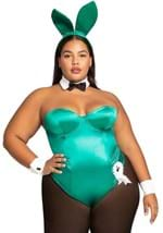 Women's Plus Size Green Playboy Bunny Costume