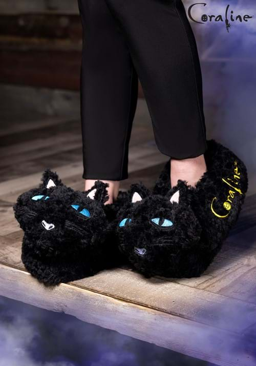 Coraline Cat Slippers Adult