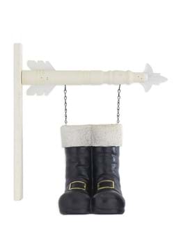 10 Inch Resin Santa Boots Container Arrow Figure