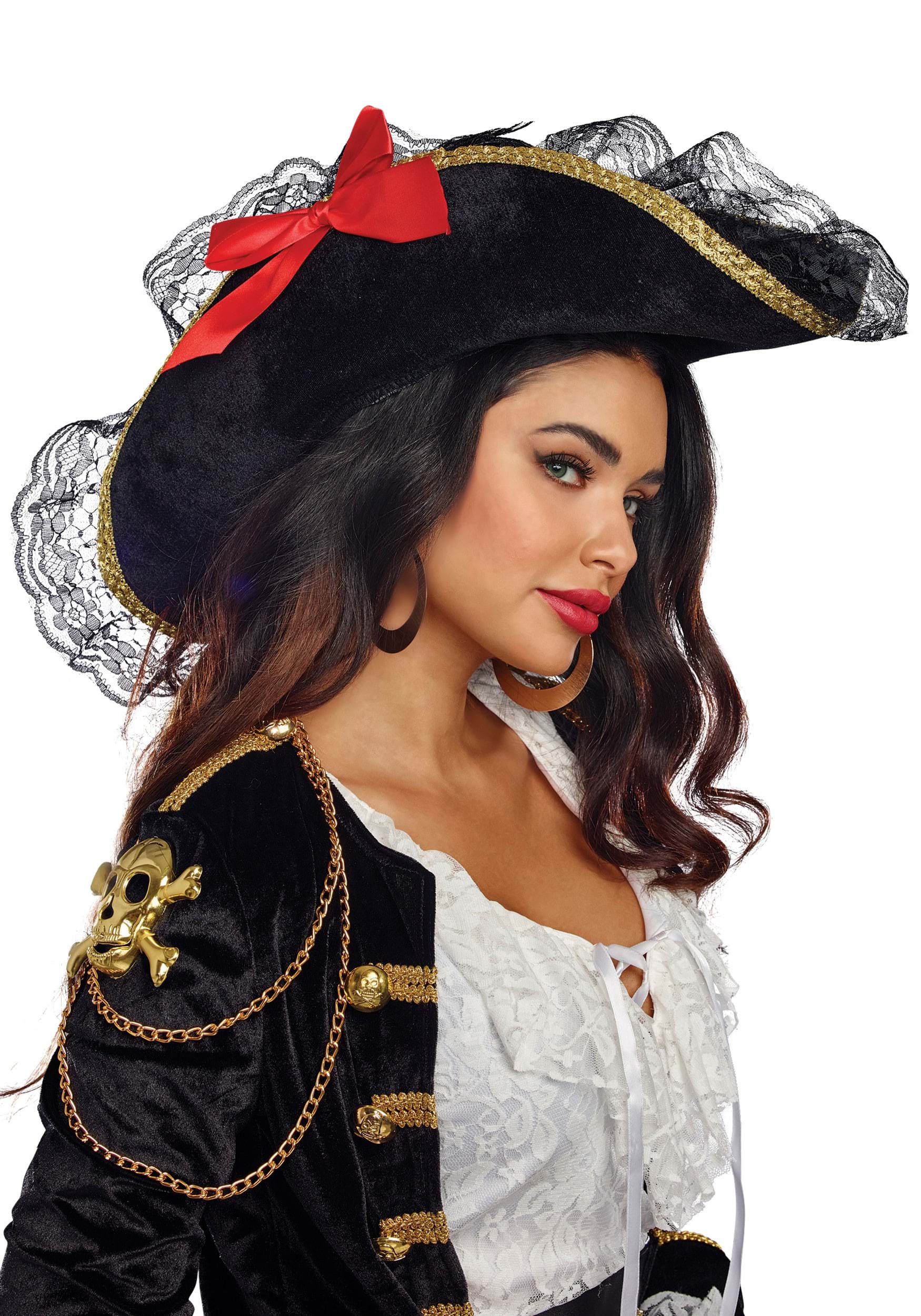 Women's Pirate Captain Fancy Dress Costume Hat