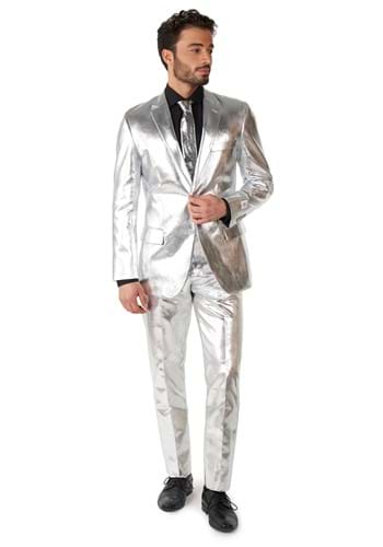 Opposuits Shiny Silver Men's Suit