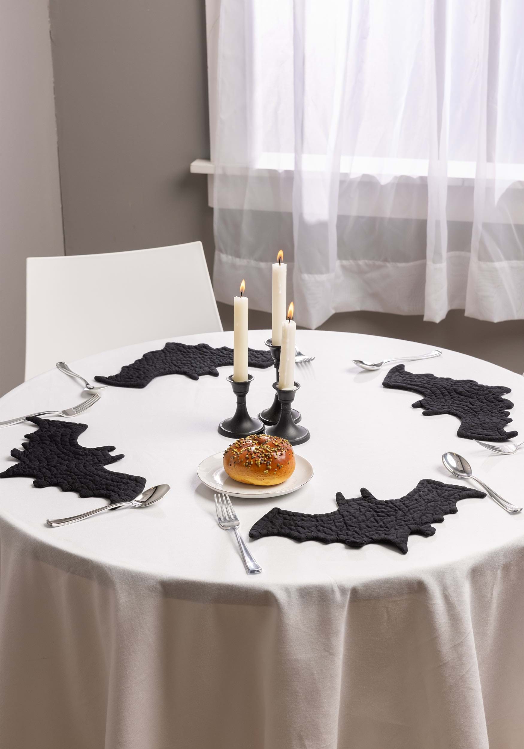 Set Of 4 Fabric Bat Halloween Placemats