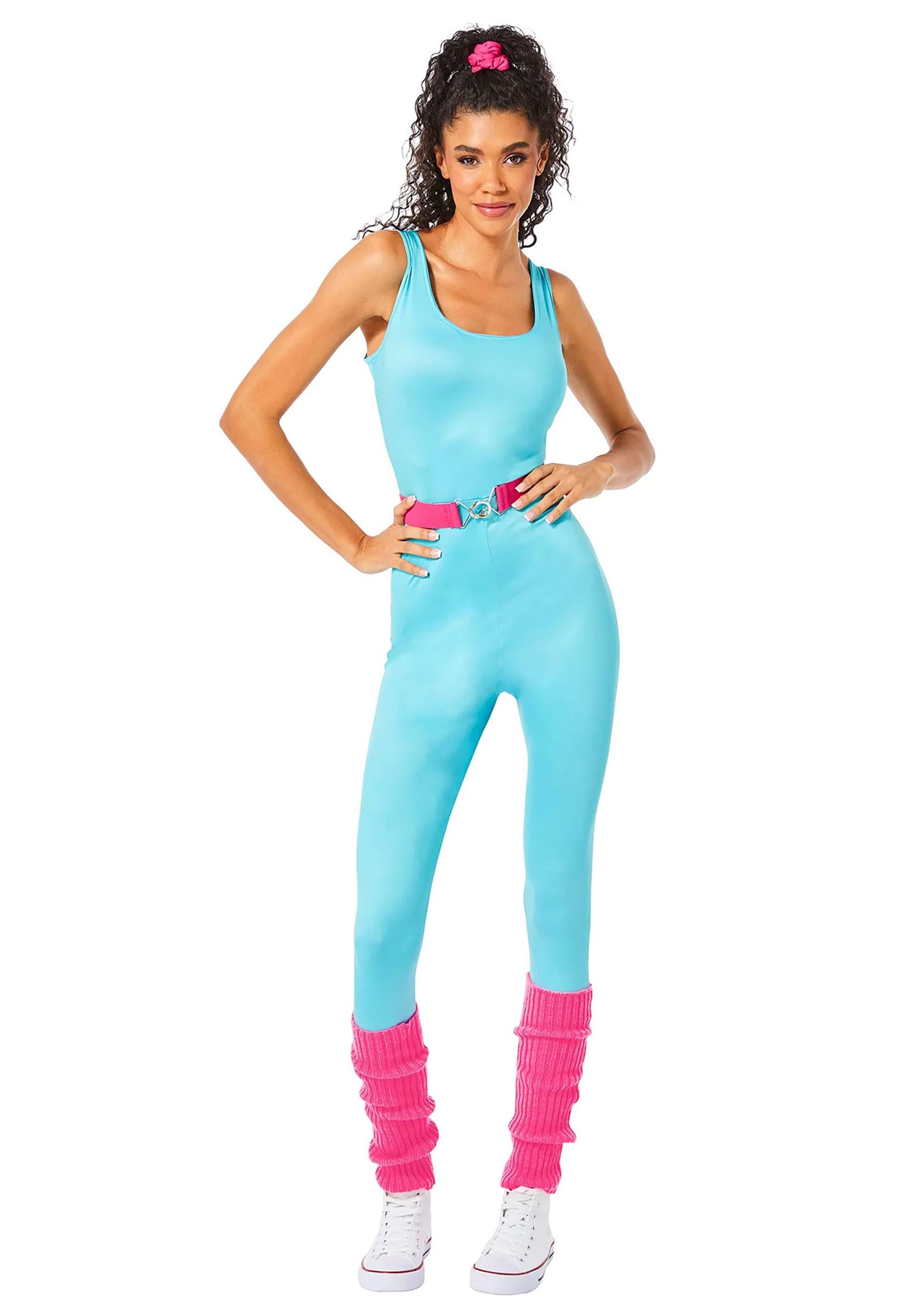 Classic Women's Aerobic Barbie Fancy Dress Costume