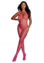 Pink Diamond Fishnet Halter Crotchless Bodystocking