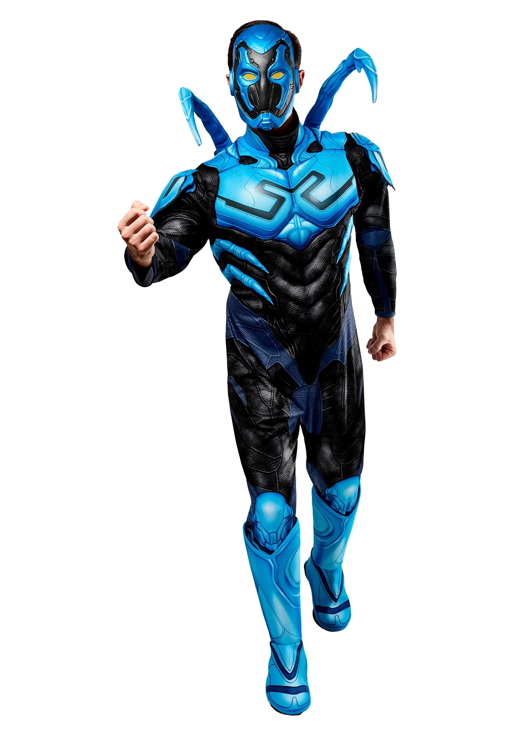 Men's Blue Beetle Deluxe Fancy Dress Costume