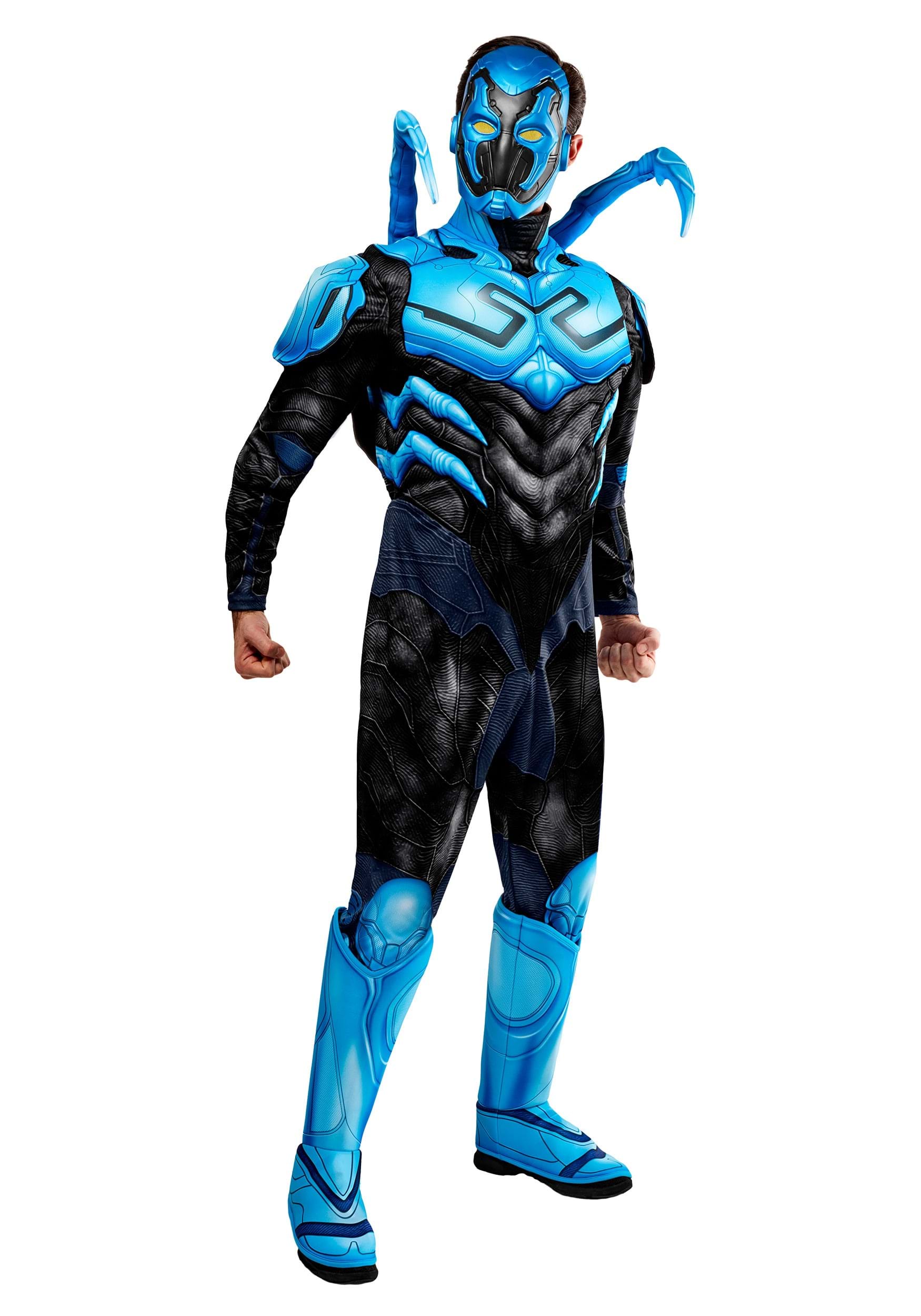 Men's Blue Beetle Deluxe Fancy Dress Costume