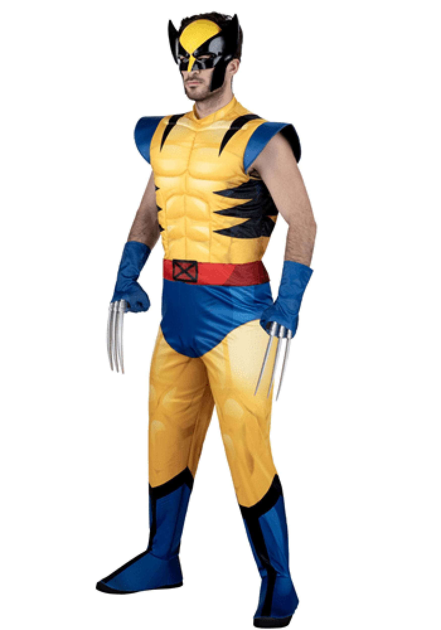 Adult X-Men Wolverine Fancy Dress Costume , Superhero Fancy Dress Costumes