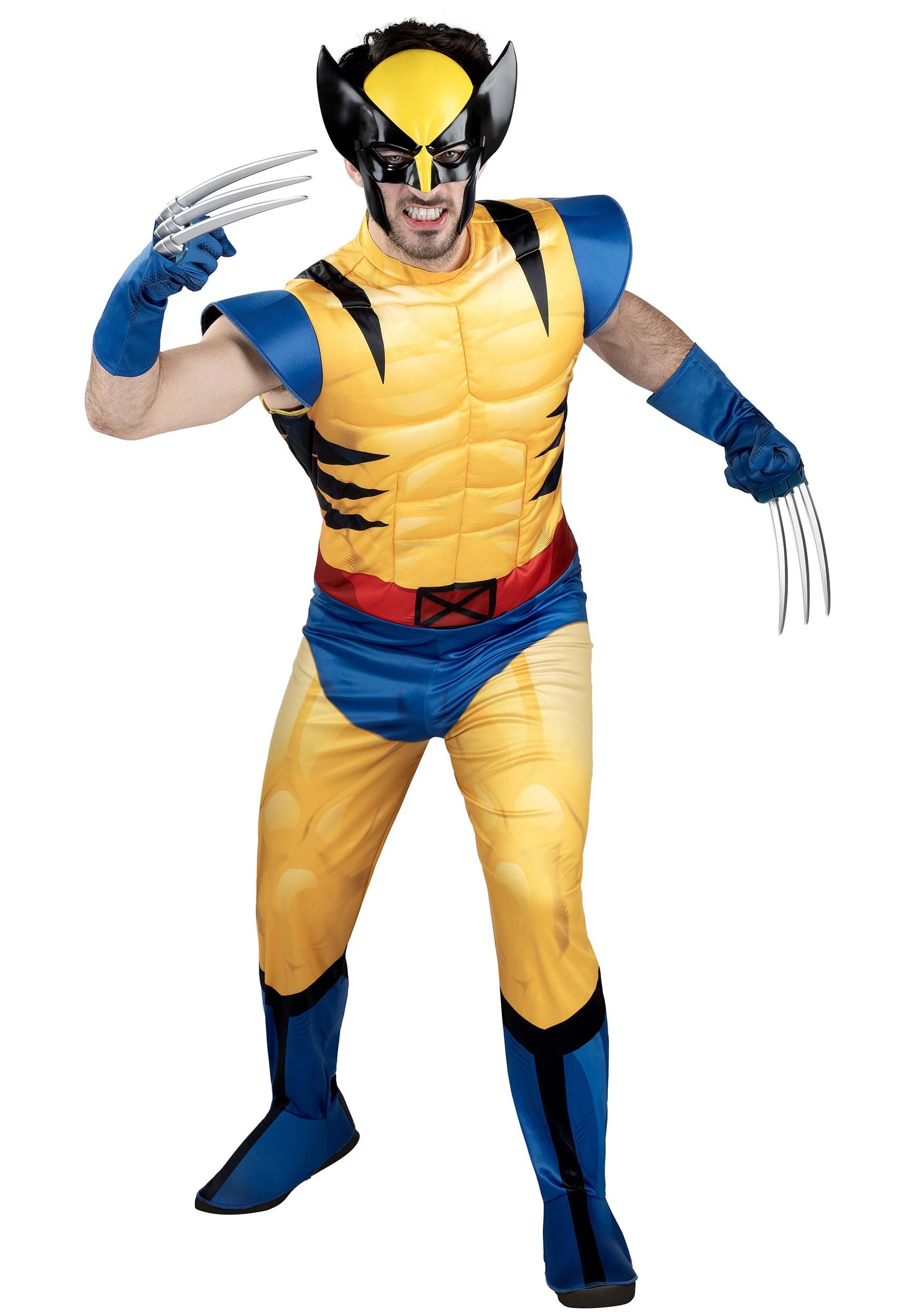 Adult X-Men Wolverine Fancy Dress Costume , Superhero Fancy Dress Costumes
