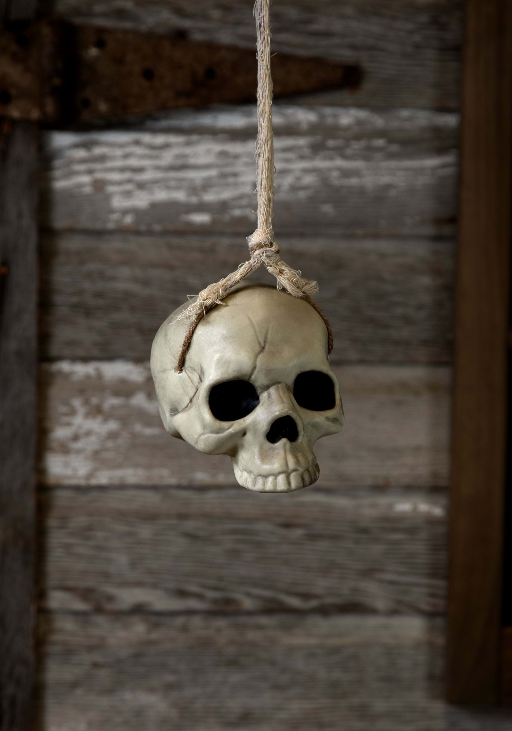 6-Inch Hanging Skull Halloween Prop , Hanging Decoration