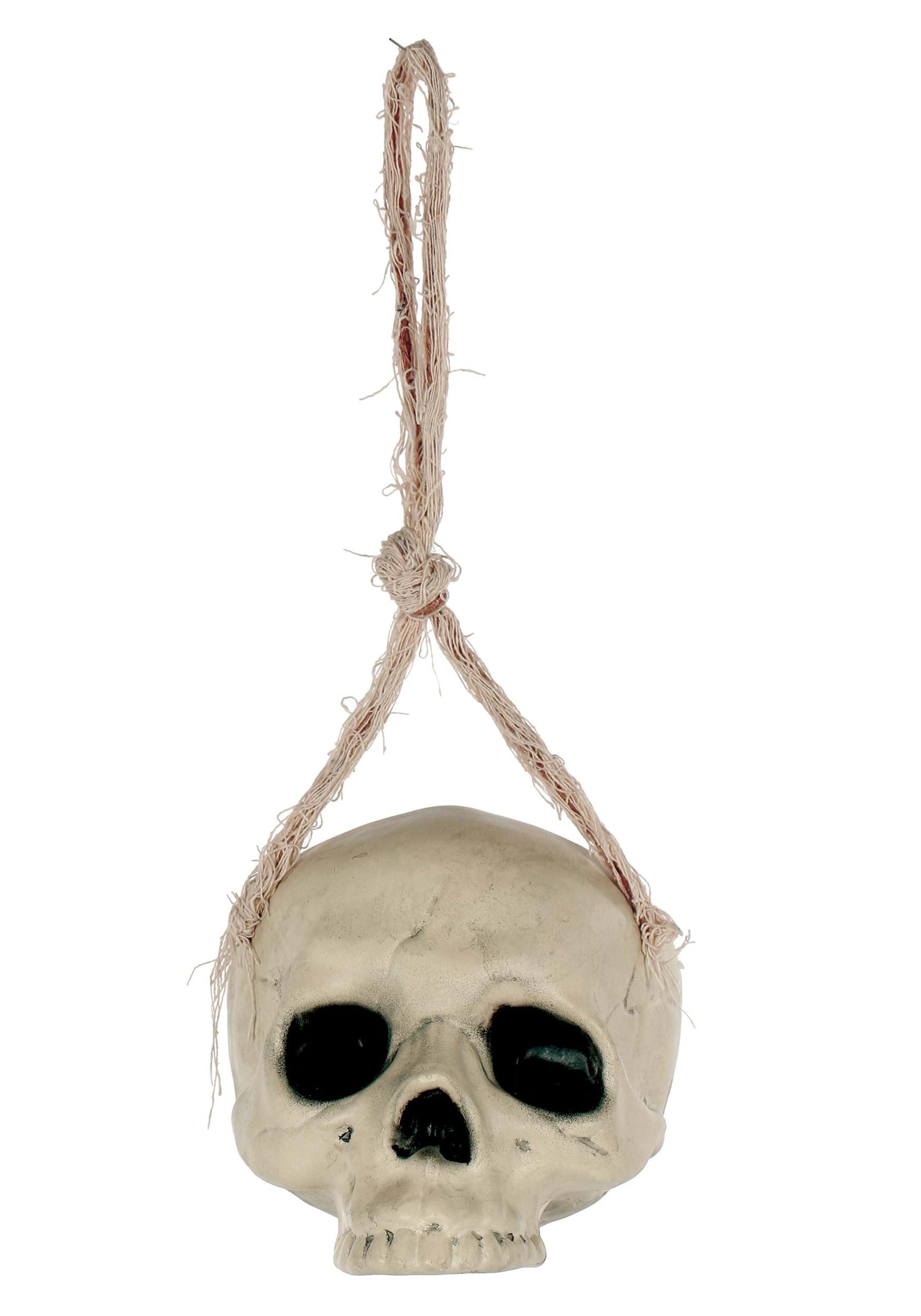 6-Inch Hanging Skull Halloween Prop , Hanging Decoration