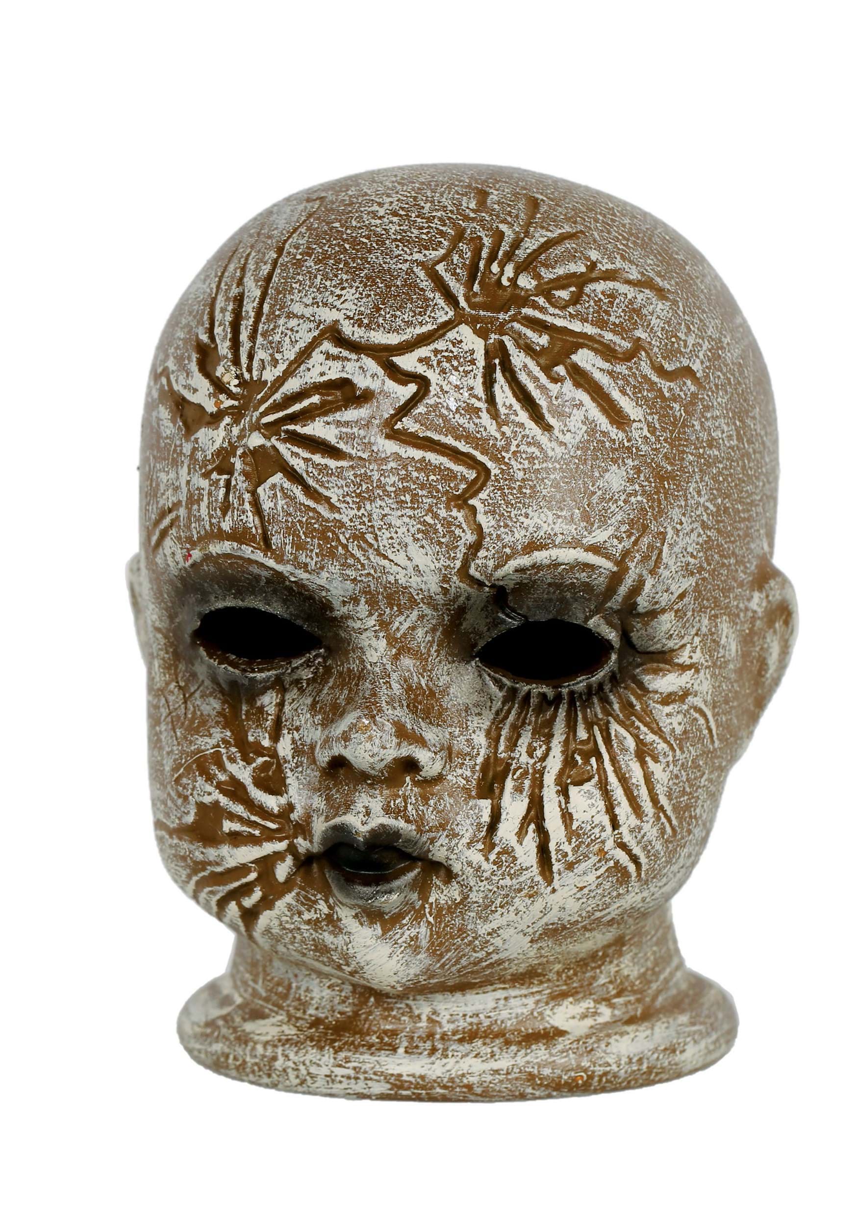 4.5-Inch Cracked Doll Head Prop , Halloween Decoration