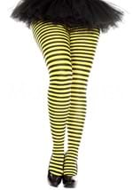 Womens Plus Black and Yellow Stripe Tights