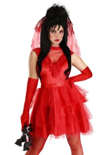 Adult Ghostly Red Wedding Dress Costume