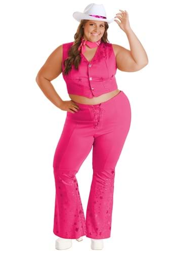 Plus Size Pink Retro Cowgirl Costume