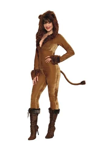 Womens Sexy Timid Lion Jumpsuit Costume