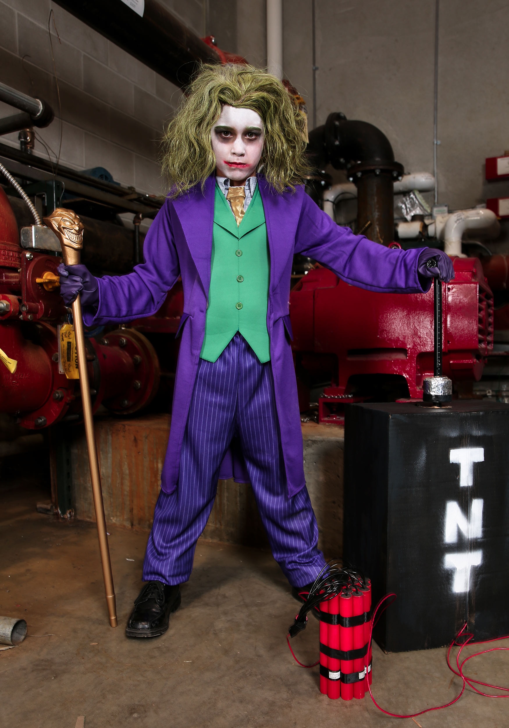 Aptitude dynamic Detailed Deluxe Child Joker Costume | Joker Halloween Costume