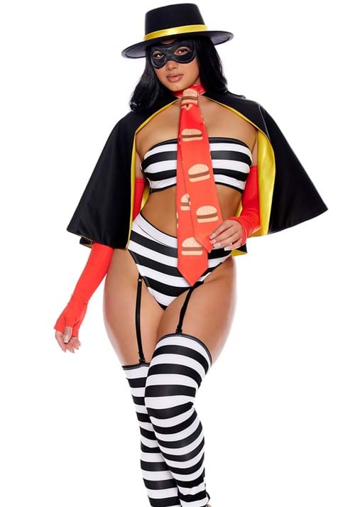 Womens Sexy Burger Burglar Costume