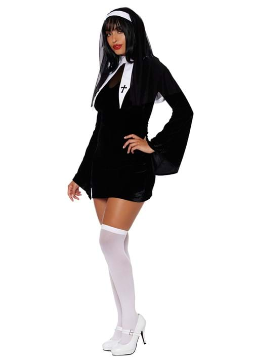 Women's Flirty 70's Retro Nun Costume | Sexy Women's Costumes