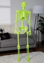 5FT Poseable Crazy Bones Skeleton in Green Decorat Alt 2