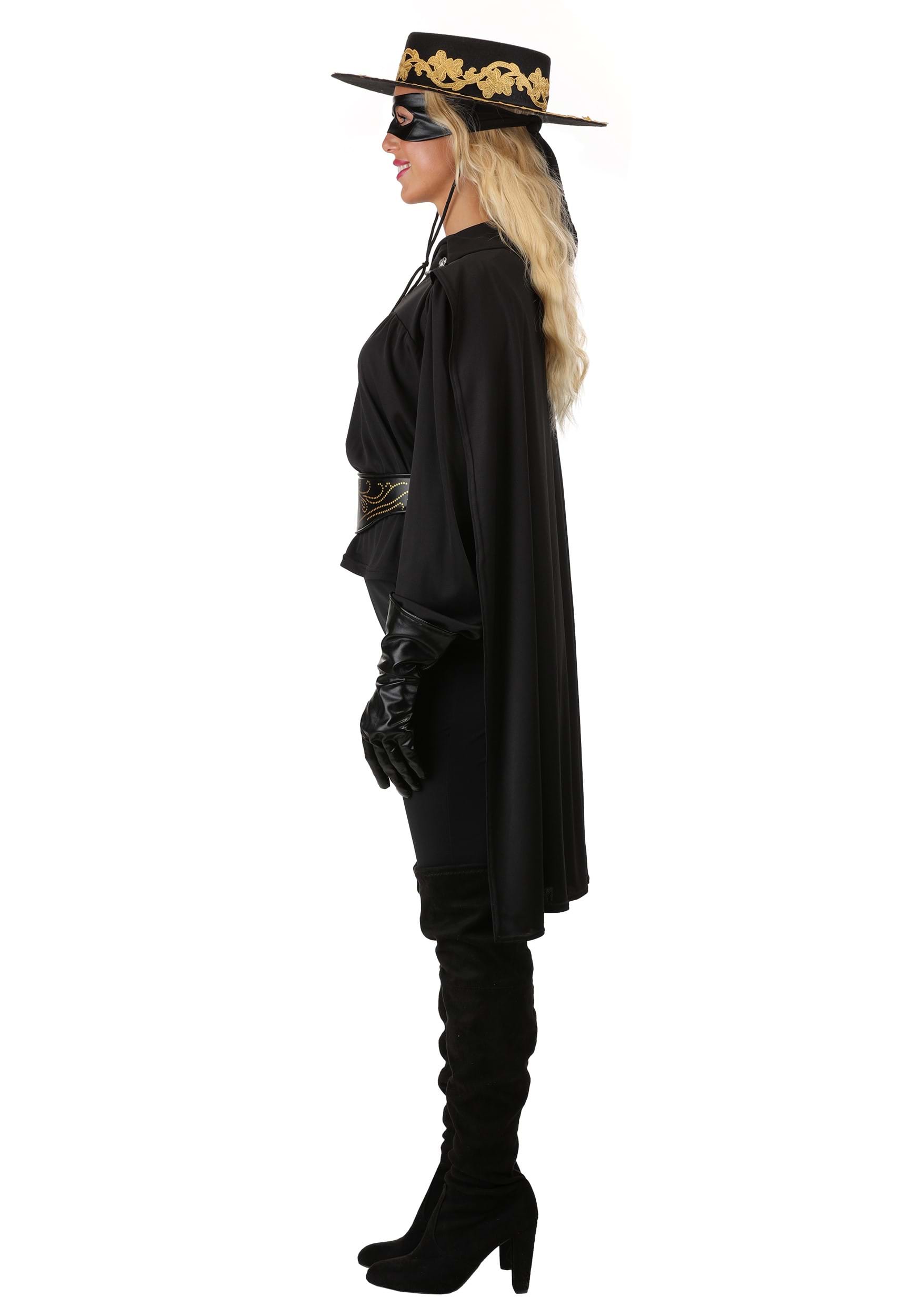 thumbnail image 2 of Rubie's Lady Zorro Mask Movie Costume – Spanish Hero – Adult Women's Full Outfit 2 of 5