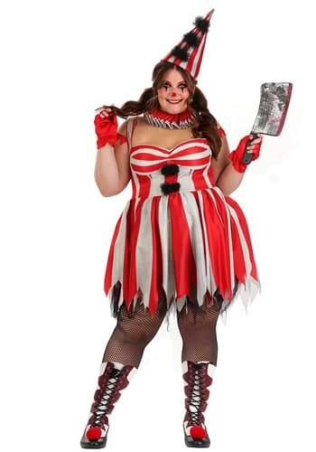 Plus Womens Sinister Circus Clown Costume