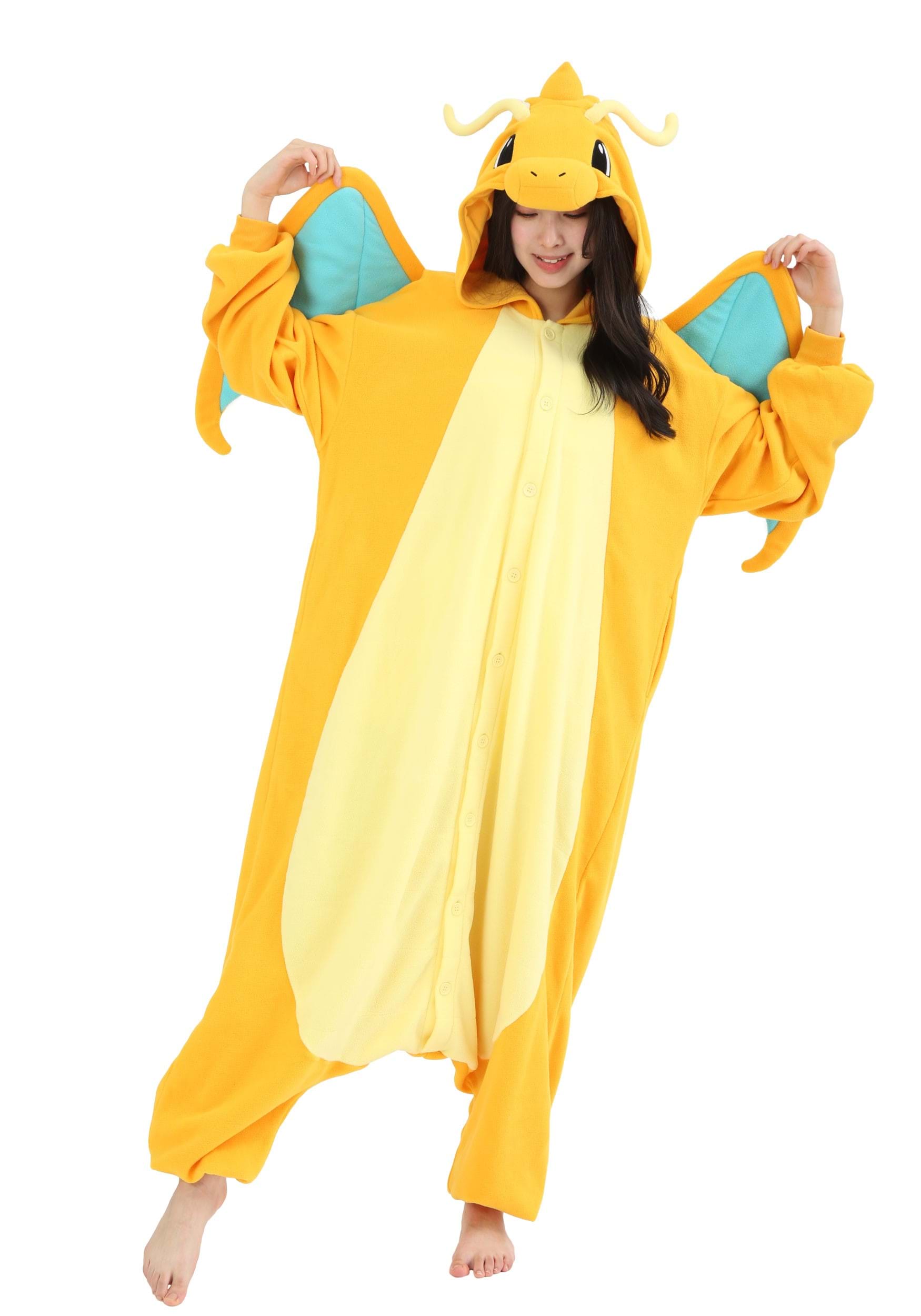 Pokémon Dragonite Kigurumi Adult Fancy Dress Costume Onesie | Pokémon Fancy Dress Costumes