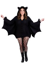 Plus Size Cozy Fleece Bat Zip Up Costume Dress Women