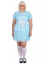 Adult Plus Deluxe Creepy Twin Sister Costume