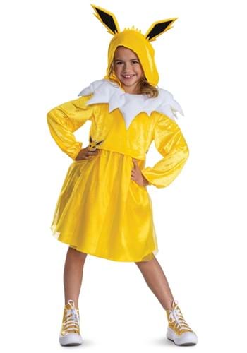 Girls Pokemon Jolteon Hooded Dress Costume