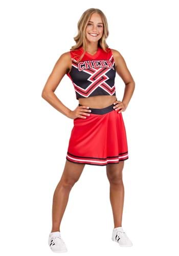 Womens Red Cheerleader Costume