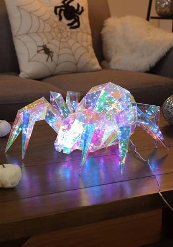 USB Electric Lighted Holographic Hanging Spider Decoration