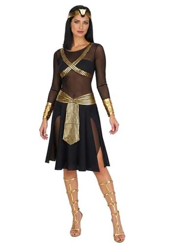 Women's Sheer Black Gold Cleopatra Costume upd